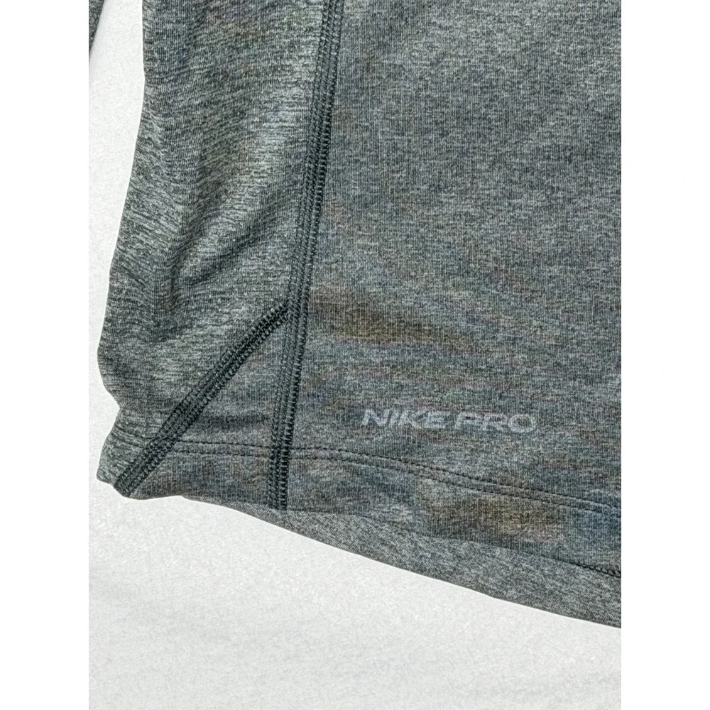 Nike Pro Dri Fit Slim Fit Long Sleeve Athletic Training Shirt Men XL Gray‎